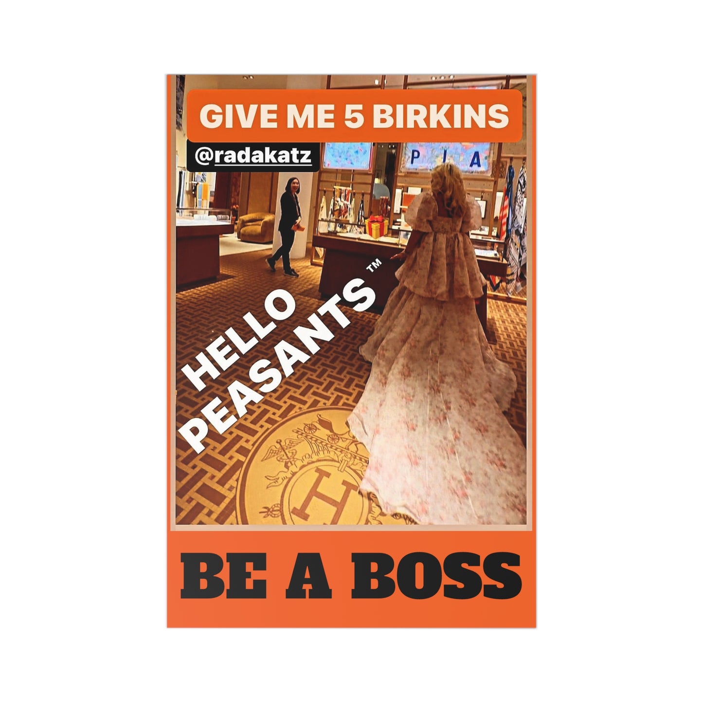 Be a BOSS Postcard HELLO PEASANTS ™ 7 cards with envelopes set by @radakatz