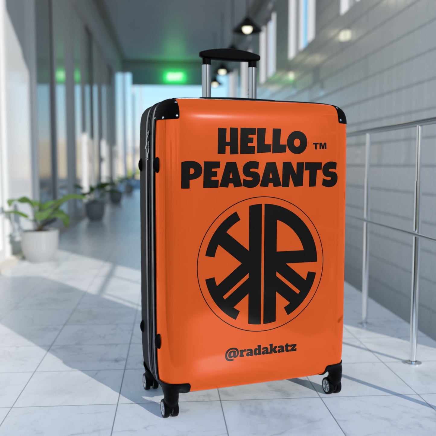 "Travel in Royal Style" HELLO PEASANTS ™Suitcase by @radakatz