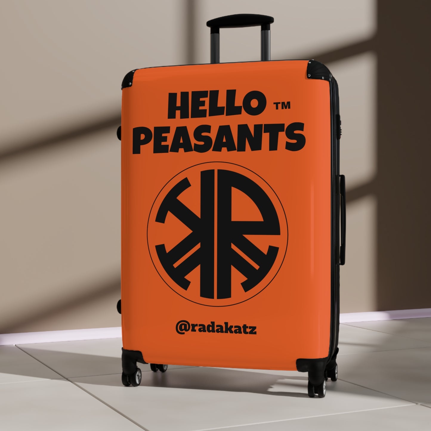 "Travel in Royal Style" HELLO PEASANTS ™Suitcase by @radakatz