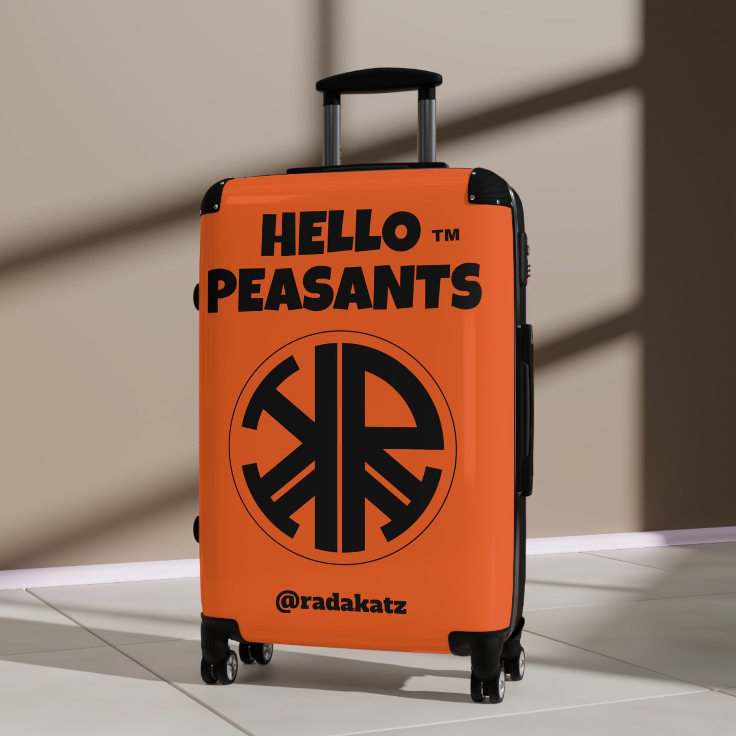 "Travel in Royal Style" HELLO PEASANTS ™Suitcase by @radakatz