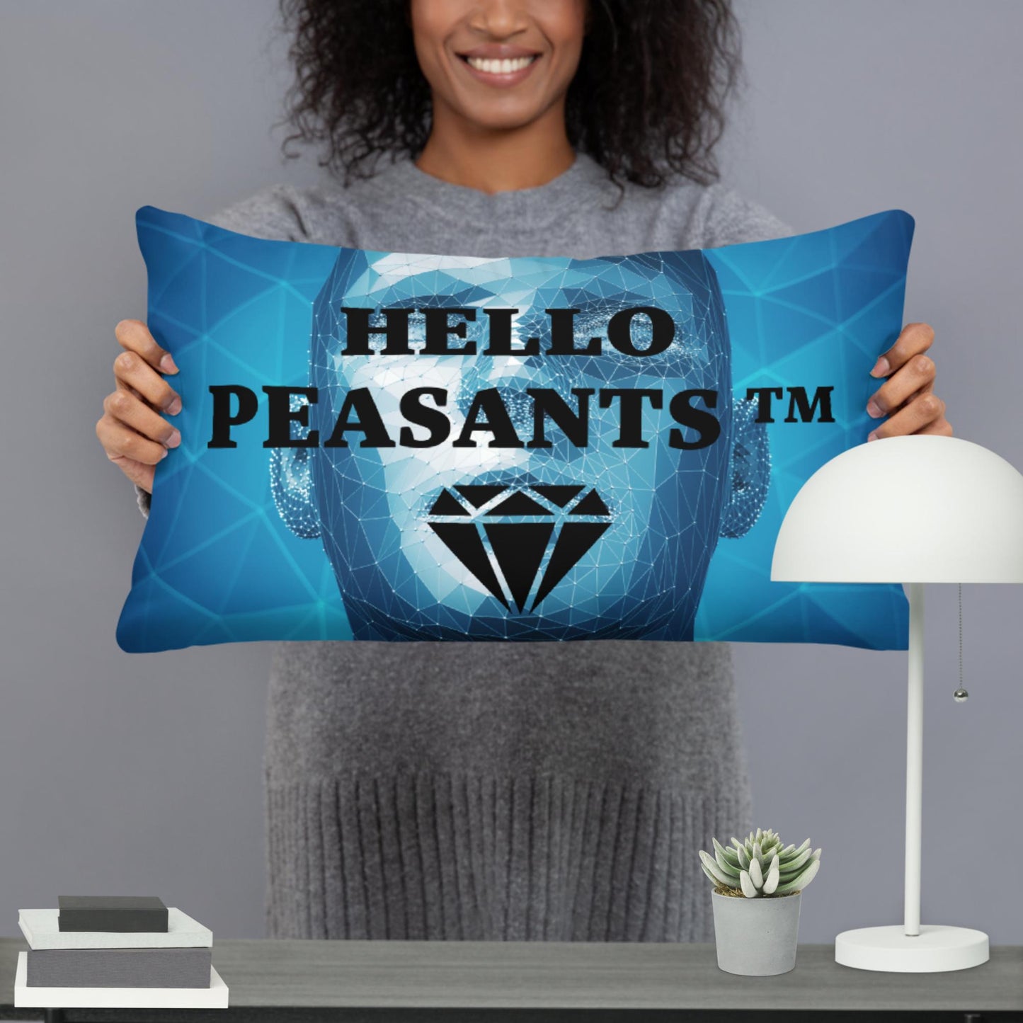 "Diamond Talk" Pillow from Hello Peasants ™ Collection by @radakatz