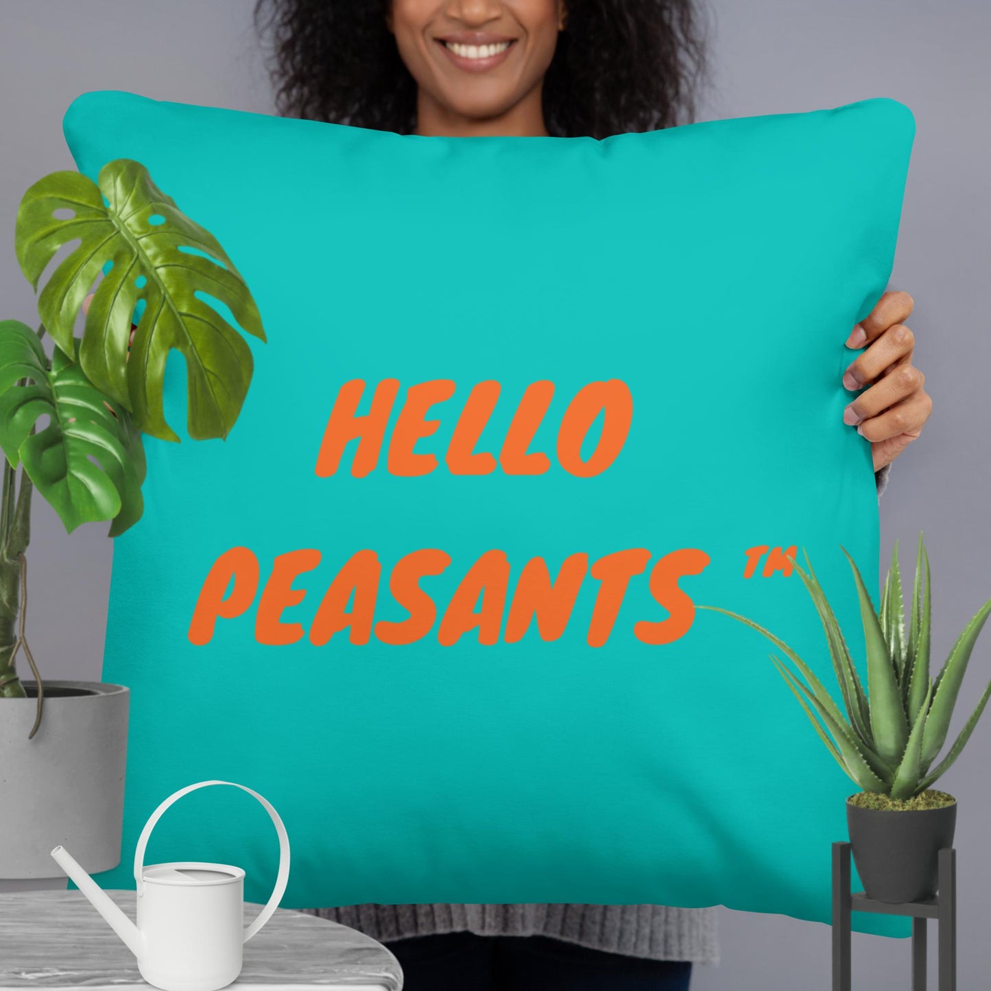 "I am your Queen!" Designer HELLO PEASANTS ™ Pillow by @radakatz