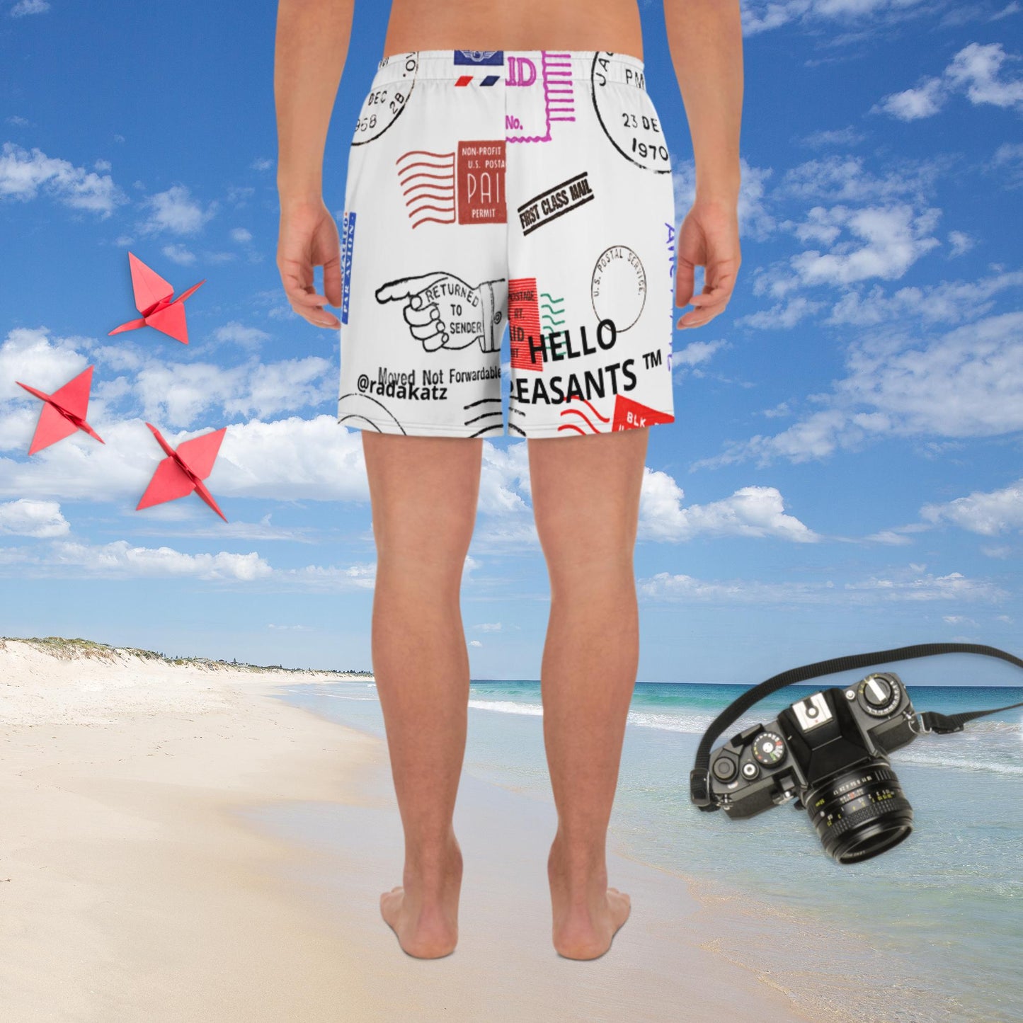 "Return to Sender" Designer HELLO PEASANTS ™ Shorts by @radakatz