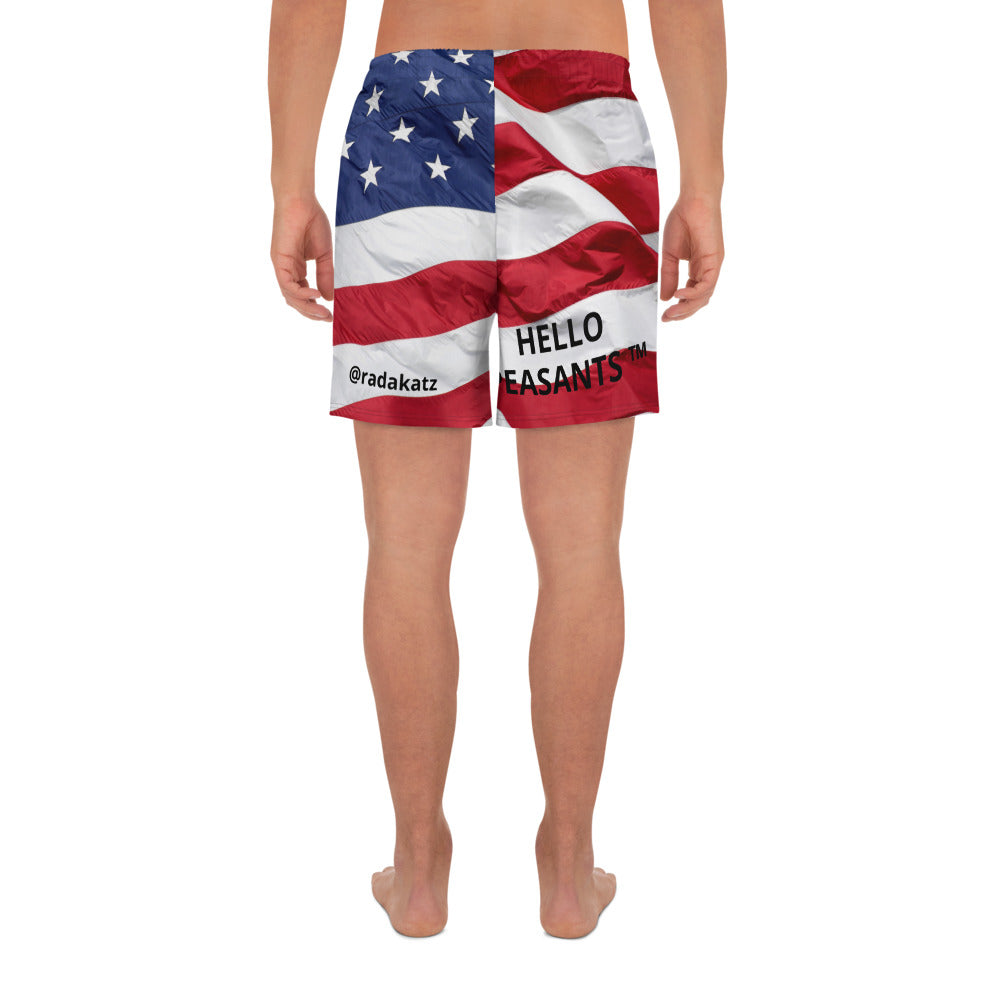 "America, The Beautiful" Mens HELLO PEASANTS ™ Shorts by @radakatz