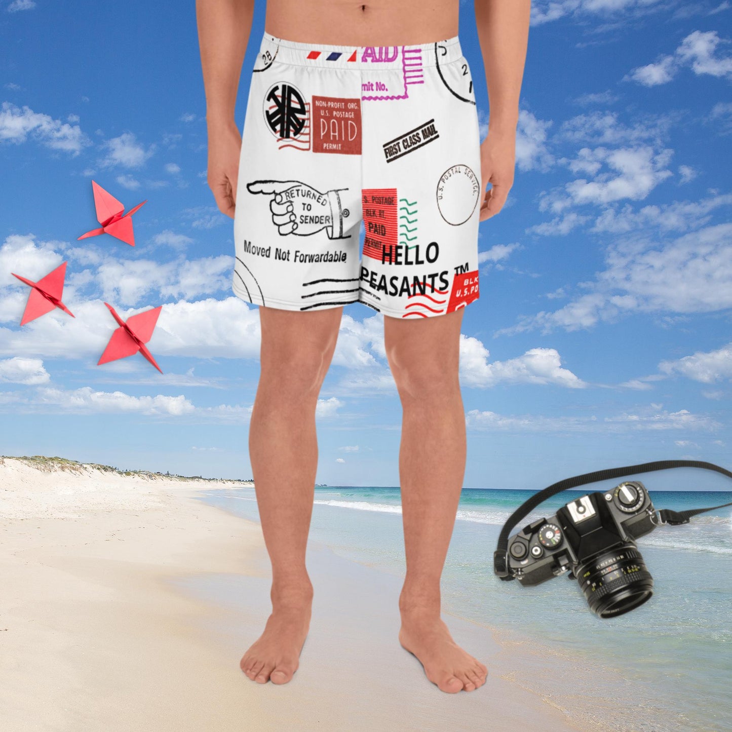 "Return to Sender" Designer HELLO PEASANTS ™ Shorts by @radakatz