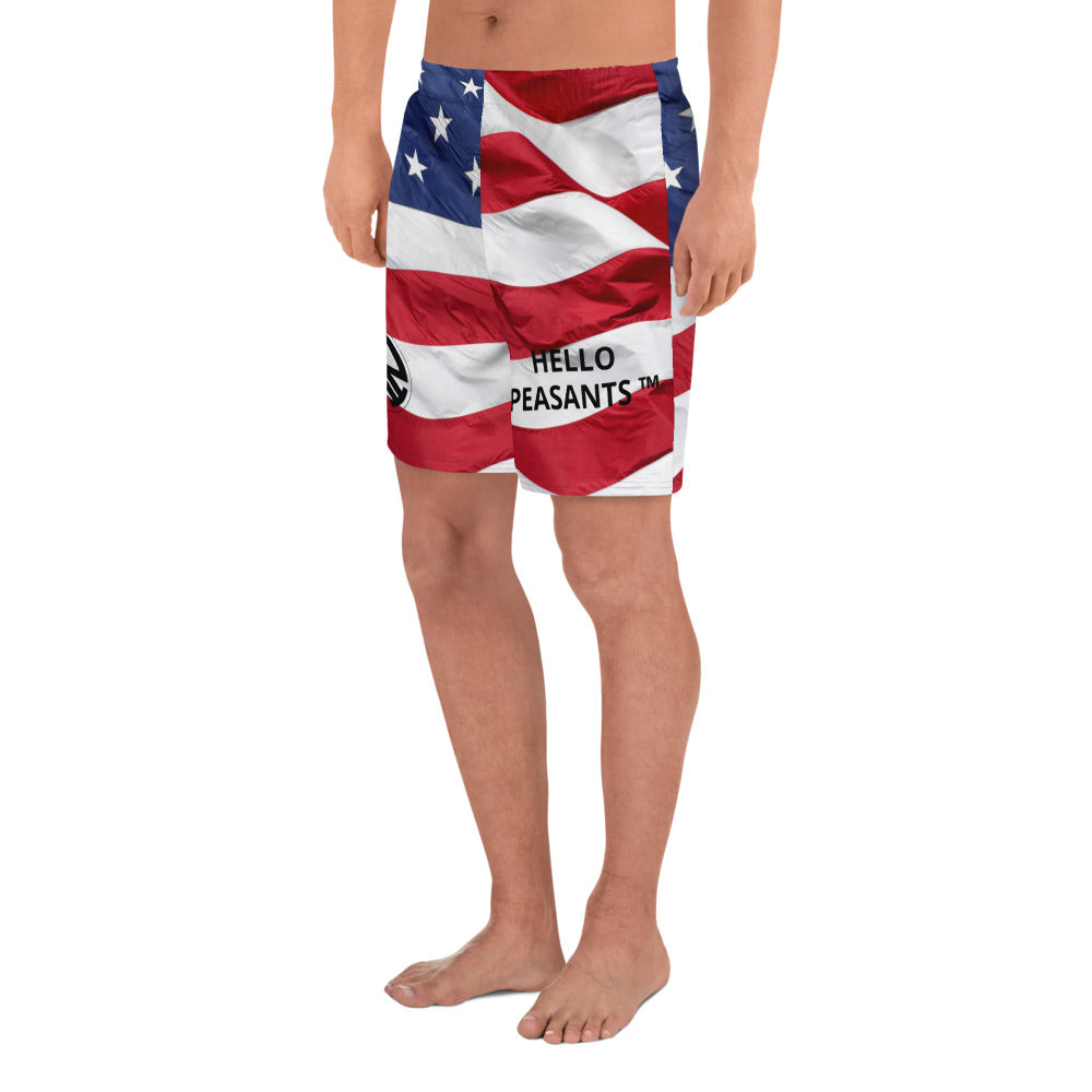 "America, The Beautiful" Mens HELLO PEASANTS ™ Shorts by @radakatz