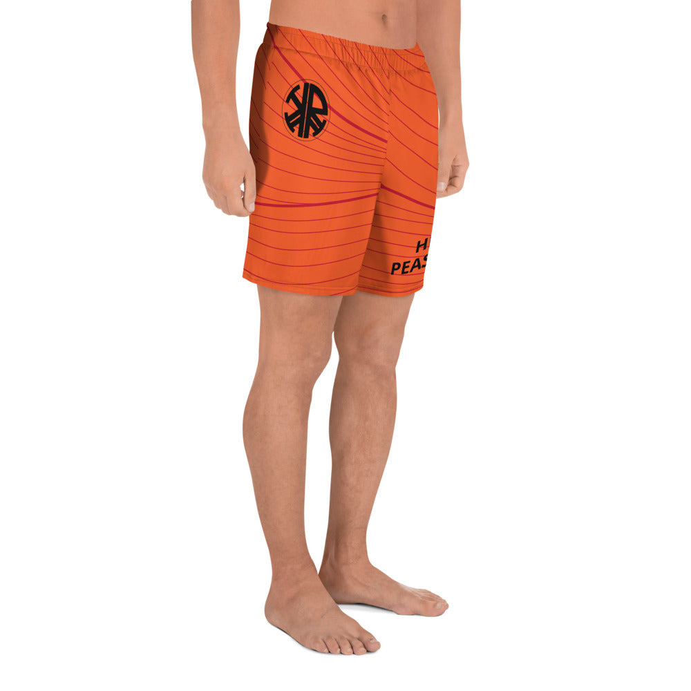 "Orange You Glad" @radakatz designed these Men's  HELLO PEASANTS ™ Shorts