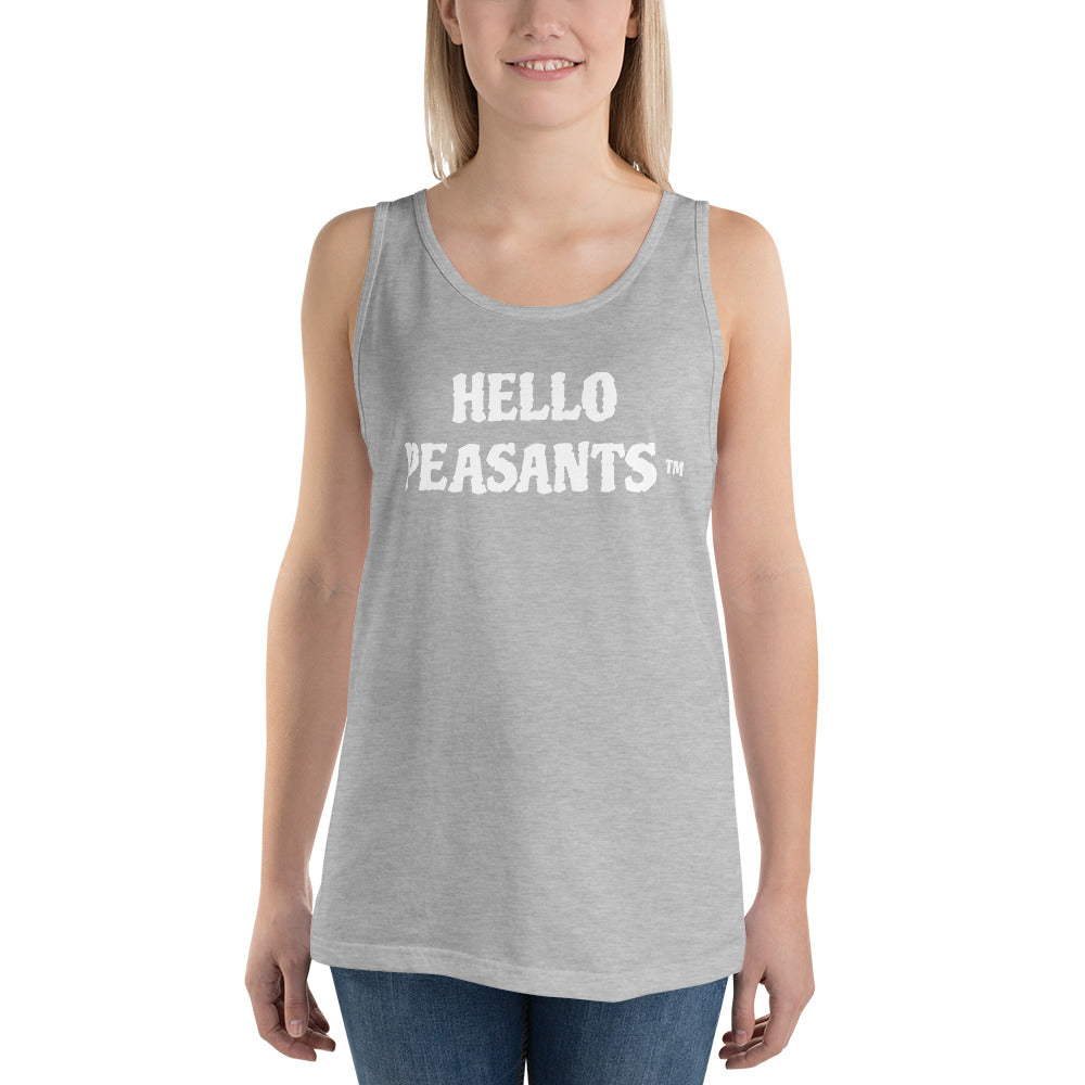 "Classy Wifebeater" Designer HELLO PEASANTS ™ unisex tank by @radakatz