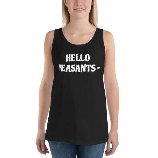 "Classy Wifebeater" Designer HELLO PEASANTS ™ unisex tank by @radakatz