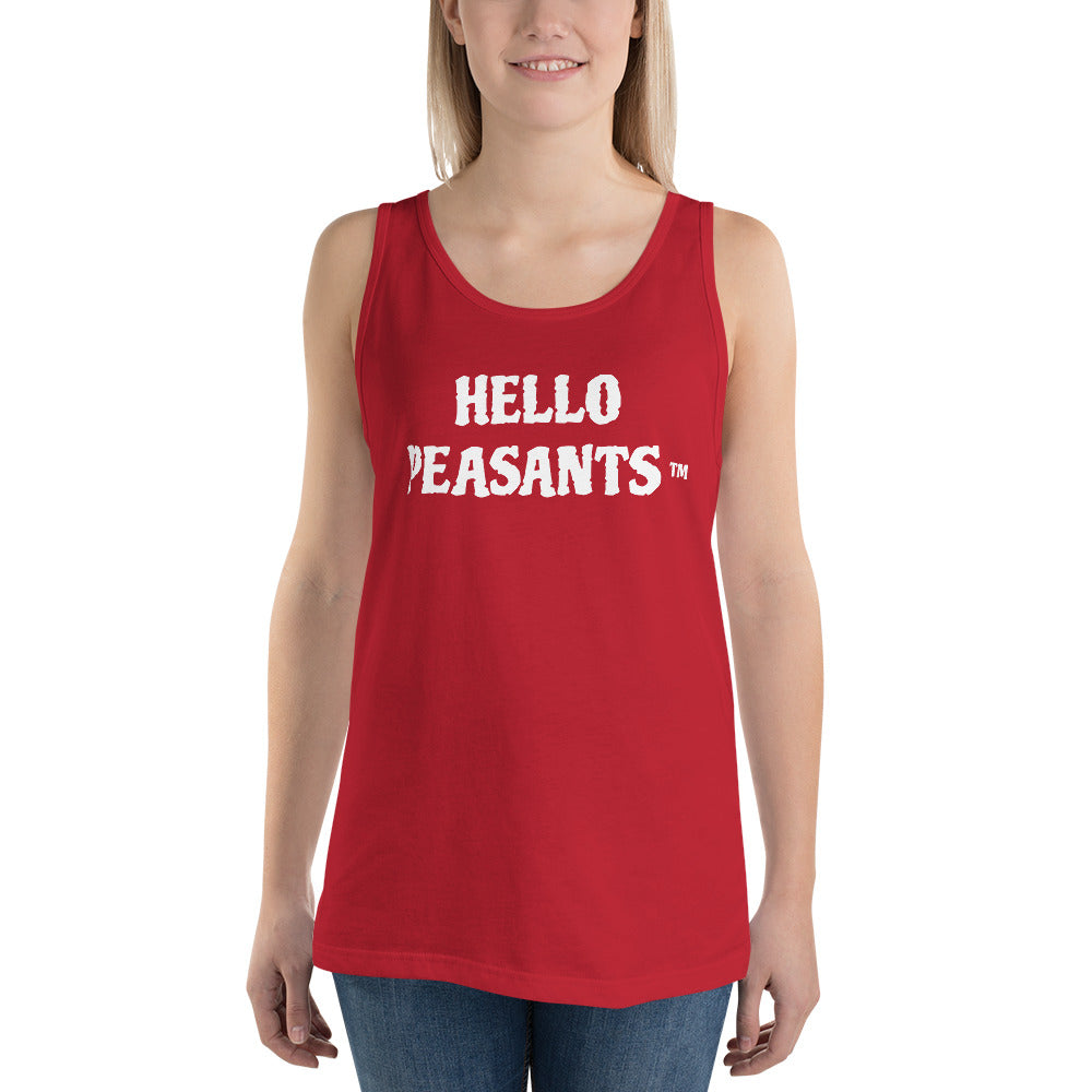 "Classy Wifebeater" Designer HELLO PEASANTS ™ unisex tank by @radakatz