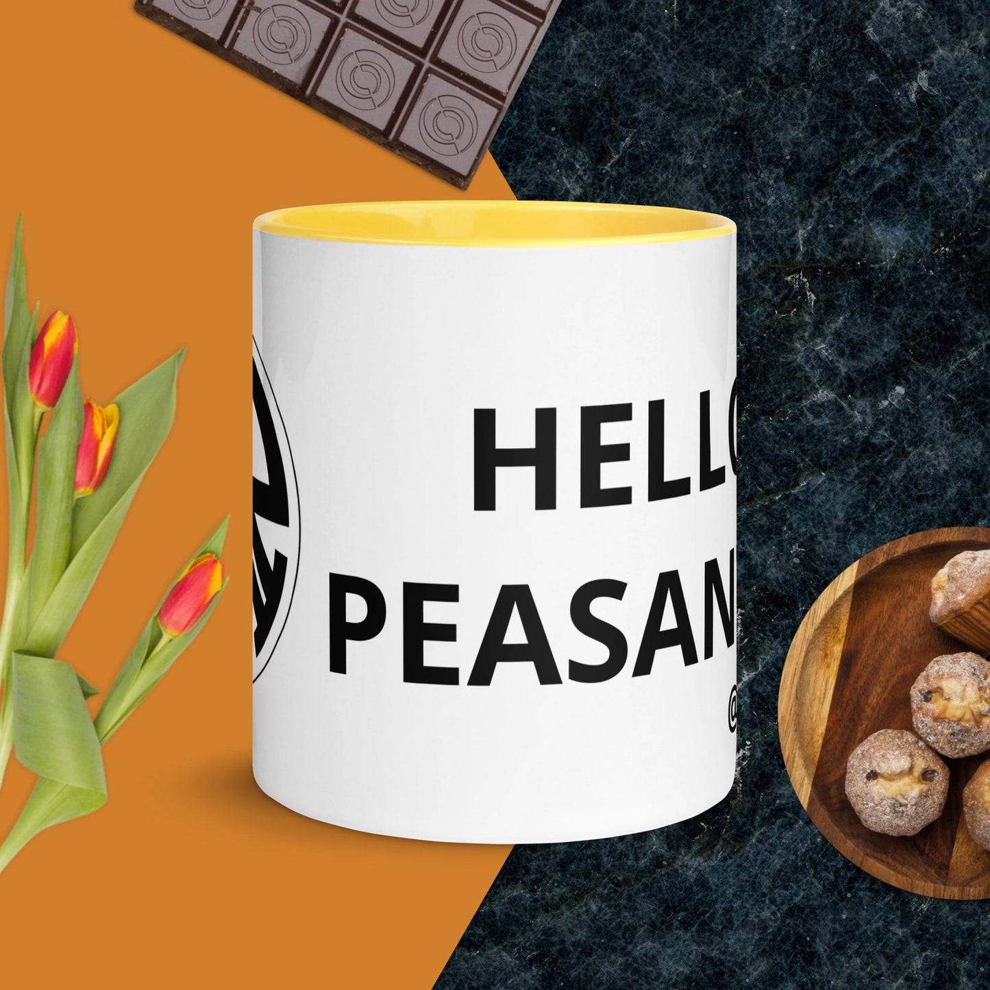 "Oh, That's Colorful!" Designer HELLO PEASANTS ™ Mug by @radakatz